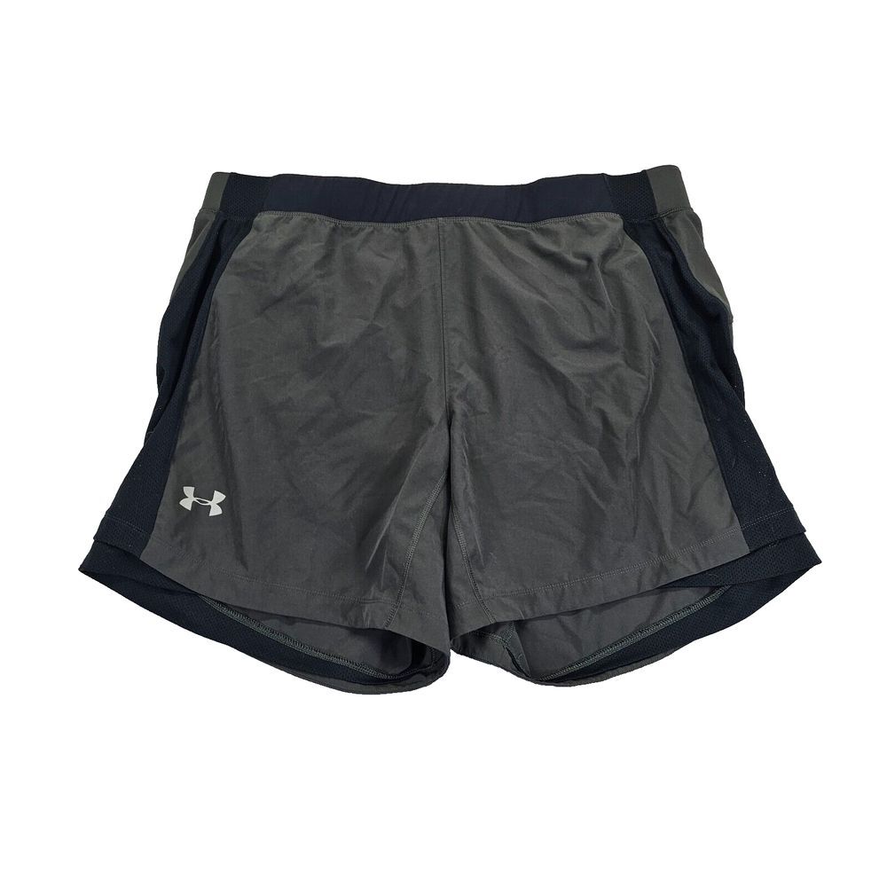 Under Armour Fitted Heat Gear Men's XXL Pitch Gray UA Qualifier Speedsport Short